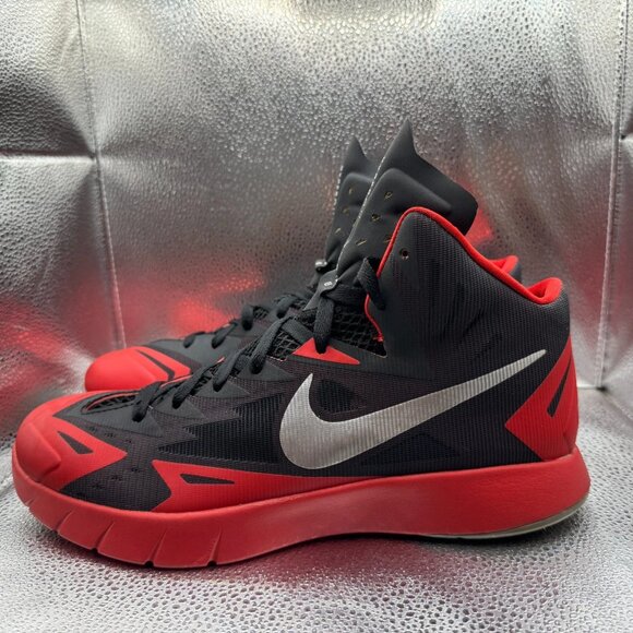 Size‎ 10 Nike Lunar Hyperquickness Red Black Mens Basketball Shoes 652777-006